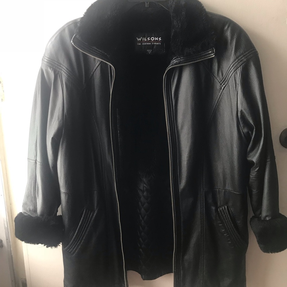 Women’s Black Leather Coat
